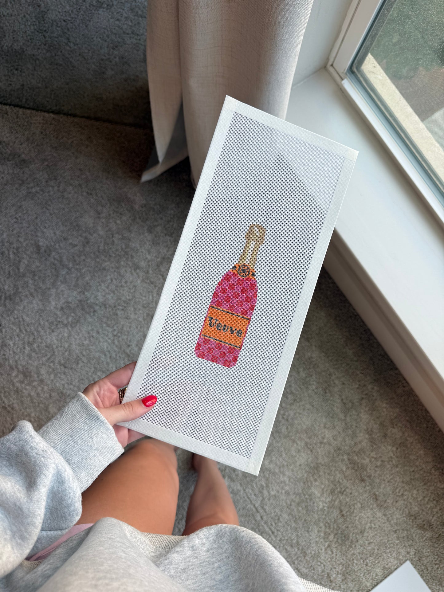 Veuve Check Bottle Canvas