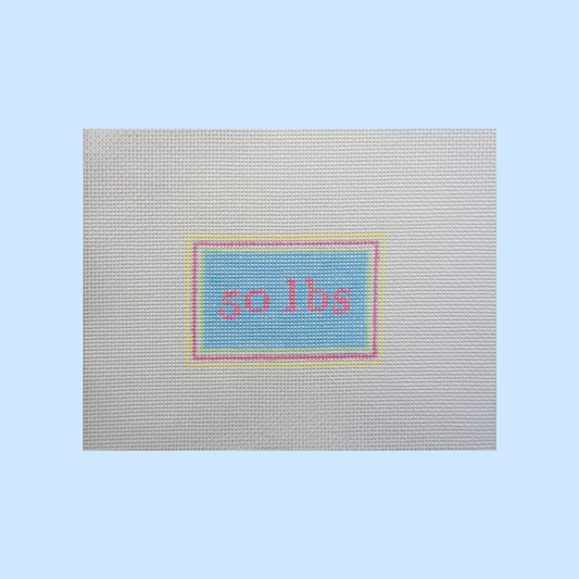 50 lbs Luggage Tag Canvas